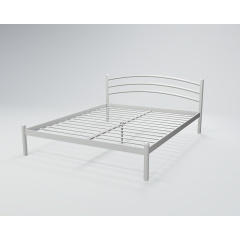 Двоспальне ліжко Тенеро Маранта 160х200 см біла металева на ніжках з узголів'ям Кам'янське