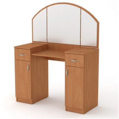 Туалетный столик Компанит Трюмо-4 дсп цвета ольха с зеркалом и ящиками Луцк