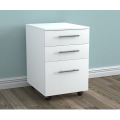 Офісна тумба мобільна Loft-Design L-420 три висувних скриньки Білий Бучач