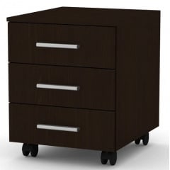 Офісна тумбочка Компаніт МП-3 модуль пересувний лдсп венге Новояворівськ