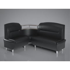 Кухоний куточок Смузі Sentenzo диван 160х125 см чорний мякий Херсон