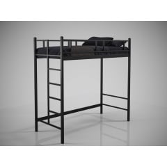 Кровать-чердак Tenero Фулхем 80х200 см металлическая черная двухэтажная 90х190 Кам'янка-Дніпровська