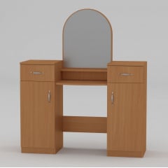Туалетный столик Компанит Трюмо-2 1180х1390х390 мм бук Дубно