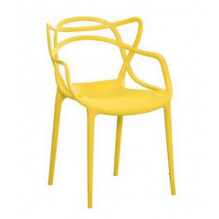 Пластиковый стул SDM Мастерс желтый с подлокотниками Киев