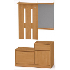 Мебель в прихожую Компанит Влада с зеркалом и обувницей цвет ольха Киев