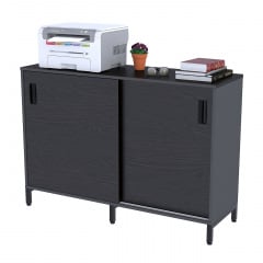 Тумба офисная LS-1200-830 Loft-design с раздвижными дверями венге-антрацит Бородянка