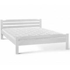 Двуспальная деревянная кровать Ольга Микс-мебель 140х200 см на ножках белая Умань