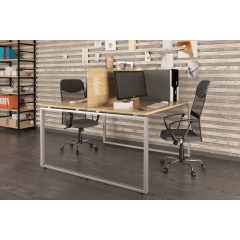 Двойной стол Q-140 Loftdesign офисный Дуб-борас Киев