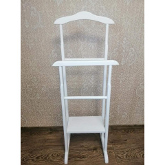 Підлогові плічка-стійка Сигма Мікс подвійна вішалка дерев'яна біла Покровськ