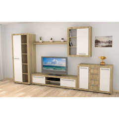 Модульні меблі вітальня Компаніт МГ-1 колір дсп дуб-сонома-комбі складальна Черкаси