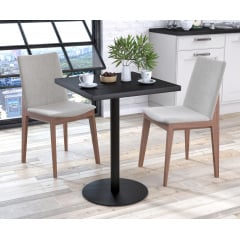 Стол квадратный BS-450 Loft-Design 60х60 см с опорой ножкой в цвете столешницы венге-черный Белая Церковь