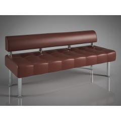 Офисный диван Тонус Sentenzo коричневого цвета без подлокотников Новая Прага