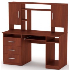 Компьютерный стол Компанит Менеджер 1400х598х756 мм с полками дсп яблоня Киев