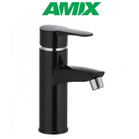 Змішувач для умивальника з термопластику AMIX Sergio-001 Black (без підведення), Чорний