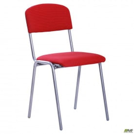 Офисный стул Мастер AMF черный каркас-ножки мягкое красное сидение