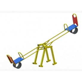 Детская качеля-балансир Dali 703/4-Р уличная со спинкой и амортизаторами