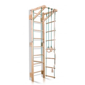 Детская шведская стенка с труником кольцами Sportbaby Teenager Sport 2-220