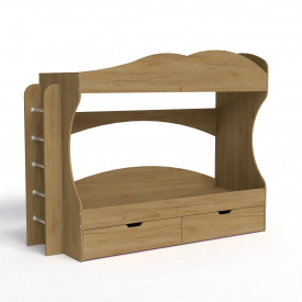 Двухъярусная детская кровать Бриз Компанит 190х70 см лдсп дуб-крафт-золотой