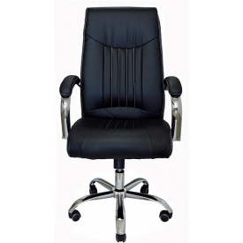 Комп'ютерне крісло Richman Франкфурт-Ю чорне на коліщатках Хром