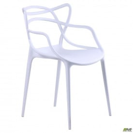Пластиковый стул белый Viti уличный для кафе садовый обеденный на кухню