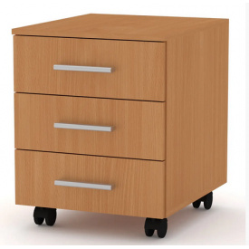 Офісна тумбочка Компаніт МП-3 модуль пересувний лдсп бук