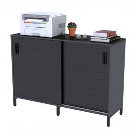 Тумба офисная LS-1200-830 Loft-design с раздвижными дверями венге-антрацит