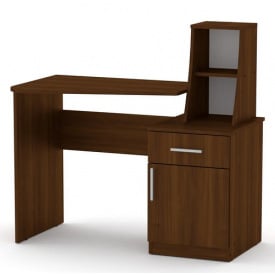 Письменный стол Компанит Школьник-3 в цвете орех-темный 1100х750+298х570 мм