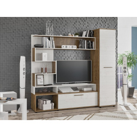 Міні-стінка Меблі-Сервіс Феррара світла з пеналом дсп-дуб апріл