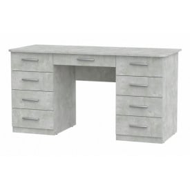 Письменный стол Учитель-3 Компанит 1400х600 мм с двумя тумбочками дсп в цвете белом - нимфея альба