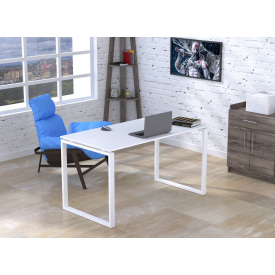 Письменный стол Loft-design Q-135х70х75 см белый цвет