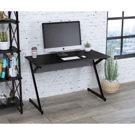 Письменный стол L-7-120 Loft-design 120х60 см дсп черный венге-луизиана