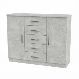 Комод 5+2 Компанит 1110x891x390 мм дсп серый-ателье