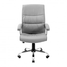 Офисное кресло Richman Торонто хром кожзам серый