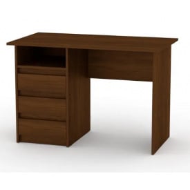 Письменный стол Декан Компанит 1100х600 мм с тумбочкой из дсп орех