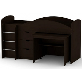 Кровать-чердак Универсал Компанит 190х70 см детская в цвете дсп венге