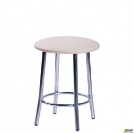Кухонный табурет АМФ Талли бежевое мягкое сидение металлический каркас Хром