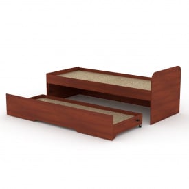 Двойная кровать Компанит-80+70 см двухместная выдвижная из лдсп Яблоня