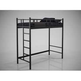 Кровать-чердак Tenero Фулхем 80х200 см металлическая черная двухэтажная 90х200