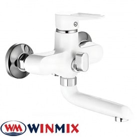Змішувач для ванни короткий ніс Winmix Elba Euro WHITE (Chr-009), Польща