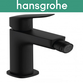 Змішувач Hansgrohe (art 71201670) для біде Logis 110 Fine зі зливним гарнітурою, чорний матовий