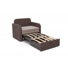 Кресло-кровать раскладное Эльф-80 см мягкое в ткани серый+принт