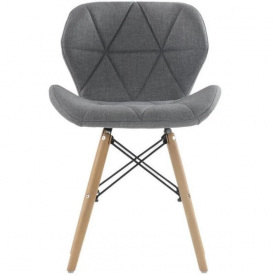 Мягкий стул Стар-В серый 730х490370 мм на черных ножках