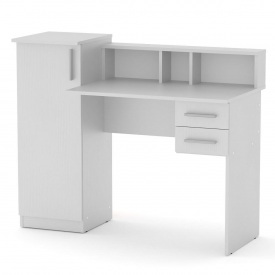 Офисный-компьютерный cтол Пи-Пи-1 Компанит 1176х550 мм дсп белого цвета