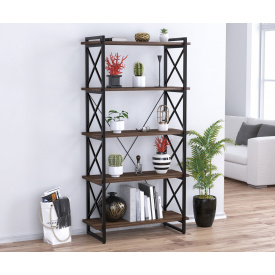 Металлический стеллаж Скиф-5-920 Loft-Design орех-модена