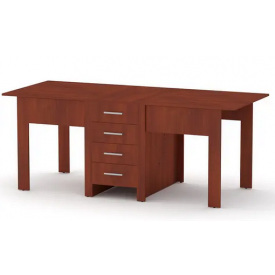 Кухонный стол-книжка-3 Компанит раскладной 500-1900х800х750 мм лдсп яблоня