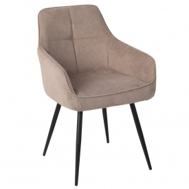 Cтілець DAVID чорний каркас/темний беж тк.