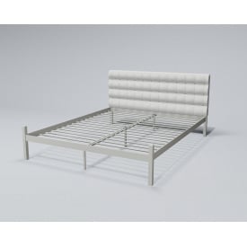 Двоспальне ліжко Глорія Tenero 140х200 металева з м'яким узголів'ям