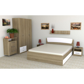 Комплект мебели в спальню Компанит Классика №6 двуспальная лдсп дуб-сонома-комби