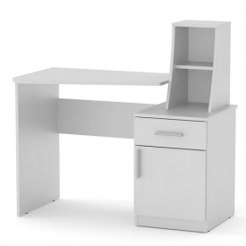Письмовий стіл Компаніт школярок-3 білий 1100x750+298x570 мм