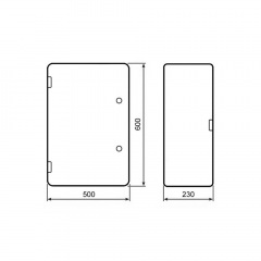 Щит ERKA 025 50x60x23 см Серый (282025) Киев